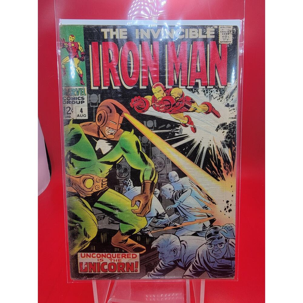 Invincible Iron Man, Vol. 1 #4 "Unconquered is the Unicorn!" Marvel 1968